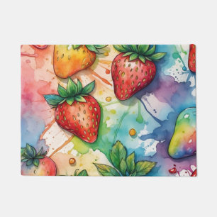 Kitchen Floor Mat Strawberry Strawberries