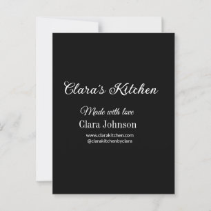 kitchen food chef add restaurant cater name detail postcard