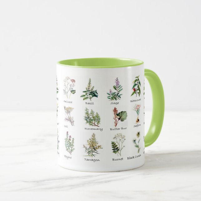 Kitchen Garden Herb Mugs (Front Right)