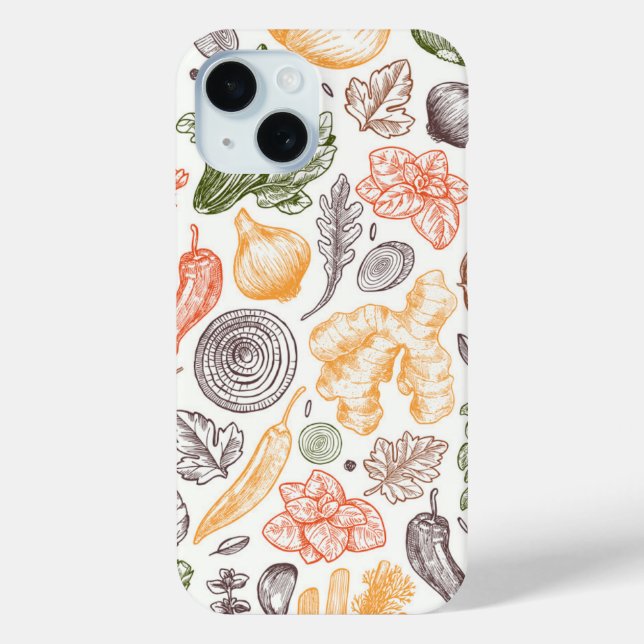 Kitchen Garden Vegetable Pattern Case-Mate iPhone Case (Back)