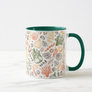 Kitchen Garden Vegetable Pattern Mug