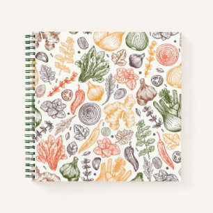 Kitchen Garden Vegetable Pattern Notebook
