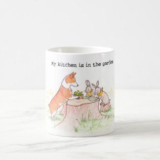 Kitchen Gardener - Corgi and Bunnies Coffee Mug