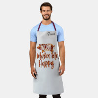 Kitchen Gift Aprons, Funny Bacon Make Me Happy