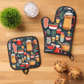 Kitchen Guardian Oven Mitt and Pot Holder Set