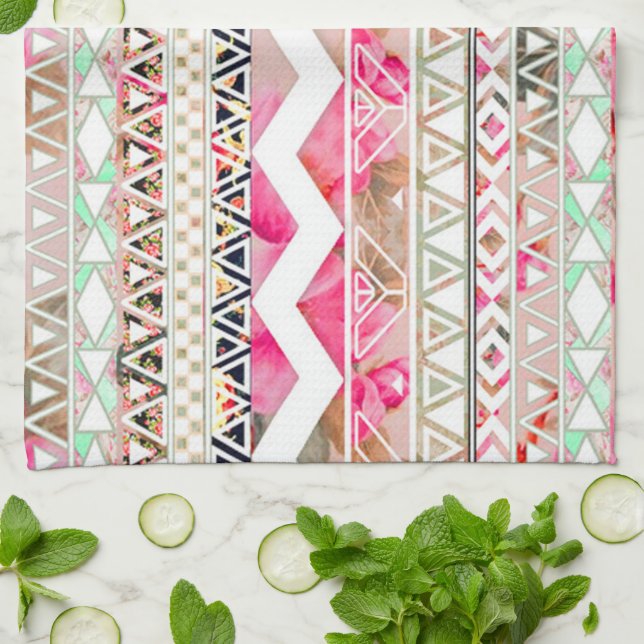 Kitchen Hand Towel/Tribal Tea Towel (Folded)