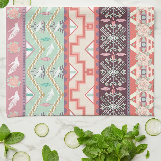 Kitchen Hand Towel/Tribal Tea Towel (Folded)
