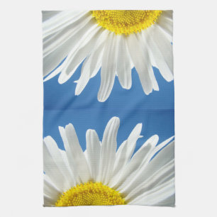 Kitchen Hand Towels Blue Sky Daisy Flowers