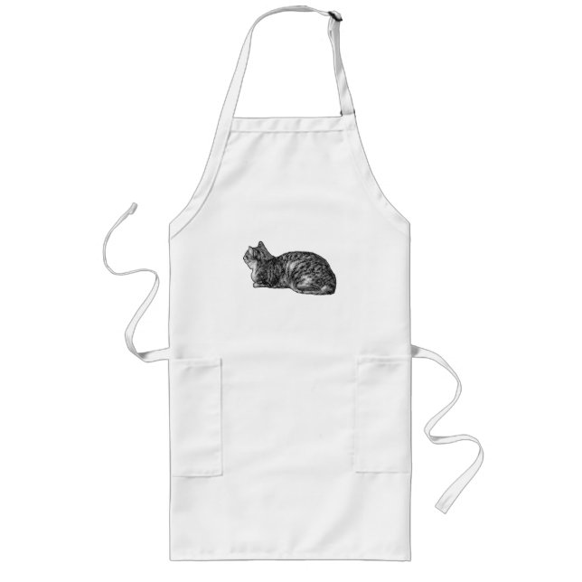Kitchen Helper, Tabby Style Long Apron (Front)