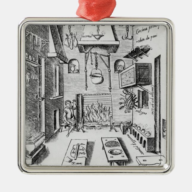 Kitchen interior metal tree decoration (Front)