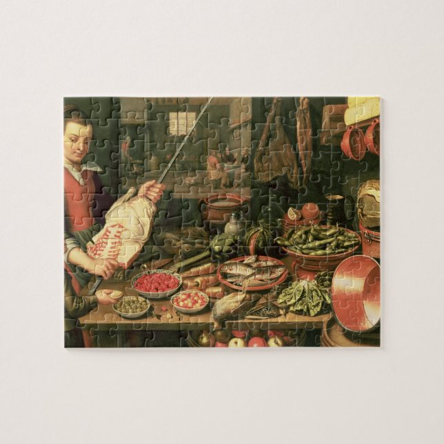 Kitchen Interior with a Maid Jigsaw Puzzle (Horizontal)