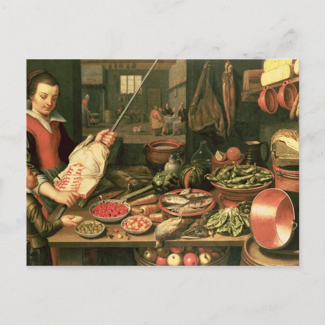 Kitchen Interior with a Maid Postcard (Front)