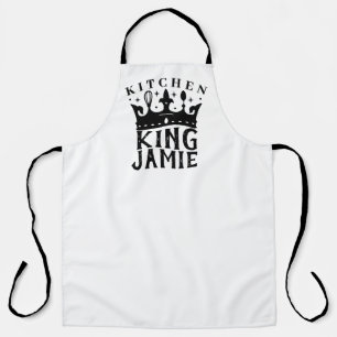 kitchen king quote custom name apron