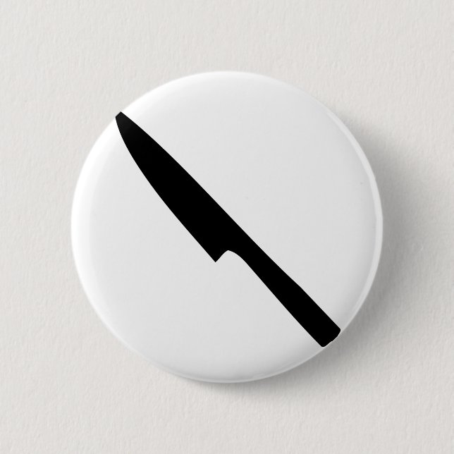 kitchen knife 6 cm round badge (Front)