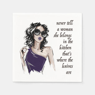 Kitchen Knives belong Napkin