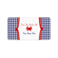 Kitchen Label- "From The Kitchen Of"  Crab