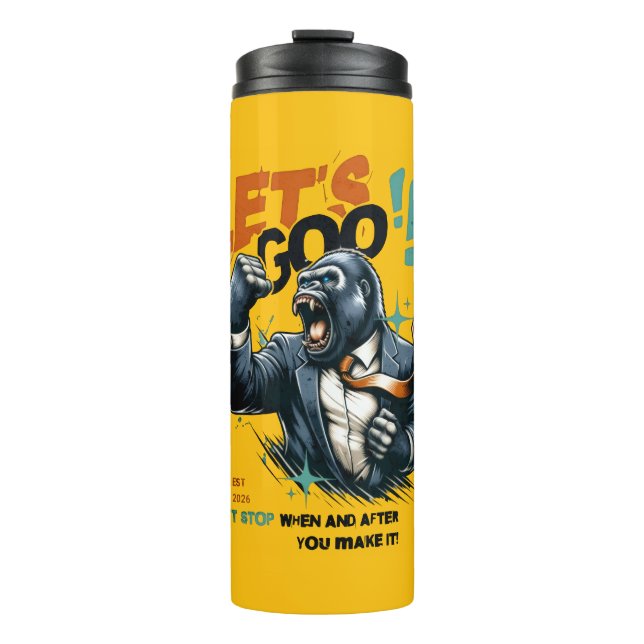 KITCHEN LET'S GOO LESSONS LEARN THERMAL TUMBLER  (Front)