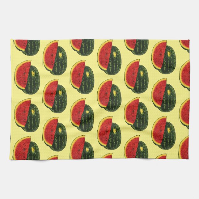 Kitchen linen torchon fruit watermelon tea towel (Horizontal)