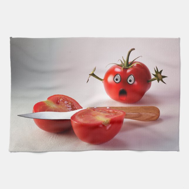 Kitchen Linen Who killed my wife? Tea Towel (Horizontal)