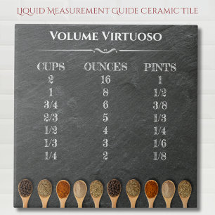 Kitchen Liquid Volume Measurement Guide Ceramic Tile