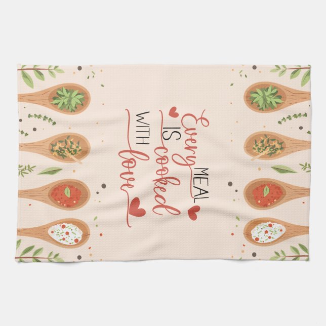 Kitchen Love – Heartfelt Culinary Towel (Horizontal)