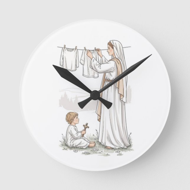 Kitchen Madonna Round Clock (Front)