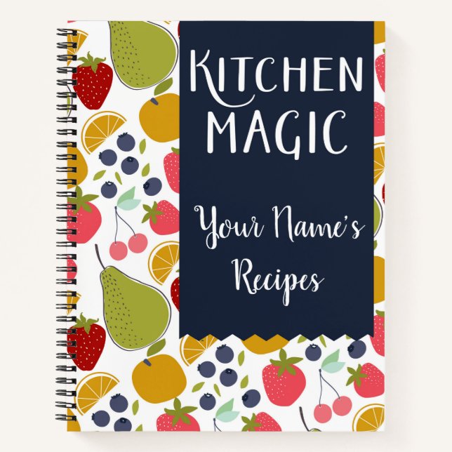 Kitchen Magic Personalised Fruit Recipes Notebook (Front)