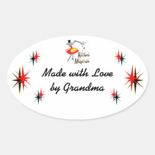 Kitchen Magician Custom Retro Cooking Sticker