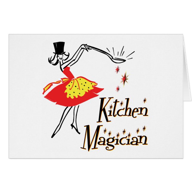 Kitchen Magician Retro Cooking Art Cards (Front Horizontal)