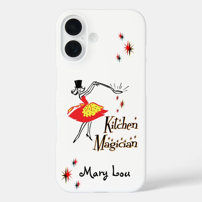 Kitchen Magician Retro Stars Custom Case-Mate iPhone Case (Back)