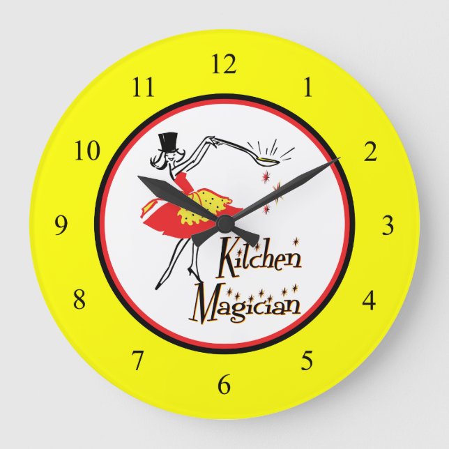 Kitchen Magician Retro Wall Clock (Front)