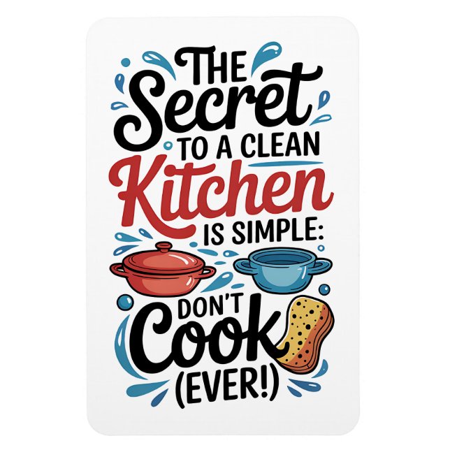 Kitchen Magnet – The Secret to a Clean Kitchen (Vertical)