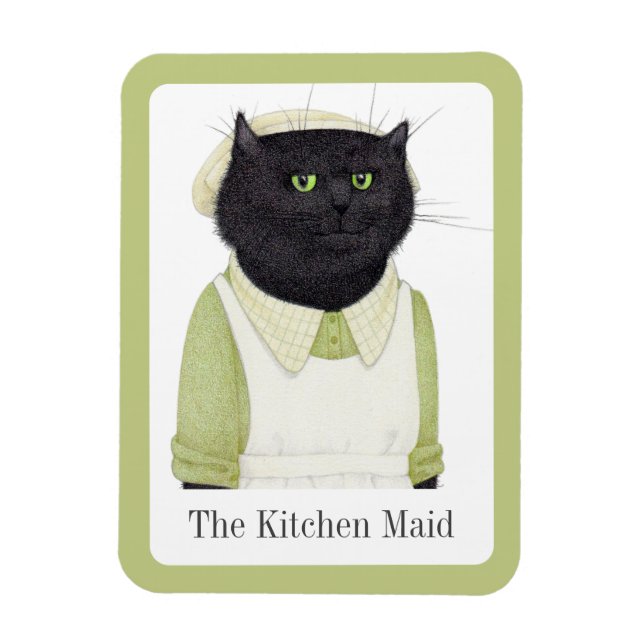 KITCHEN MAID CAT 3x4 Flexible Magnet + Text (Vertical)
