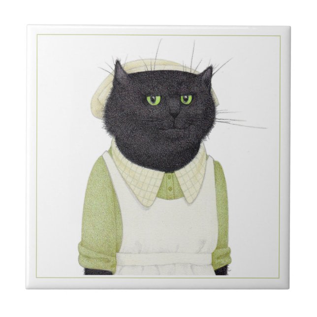 KITCHEN MAID CAT 4.25" Square Ceramic Tile (Front)
