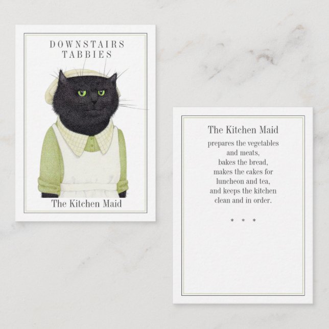 KITCHEN MAID CAT Trading Card (Front/Back)