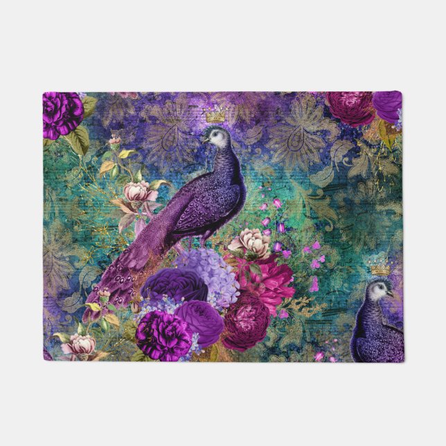 Kitchen Mat Kitchen Floor Mat Peacock Peacocks  (Front)