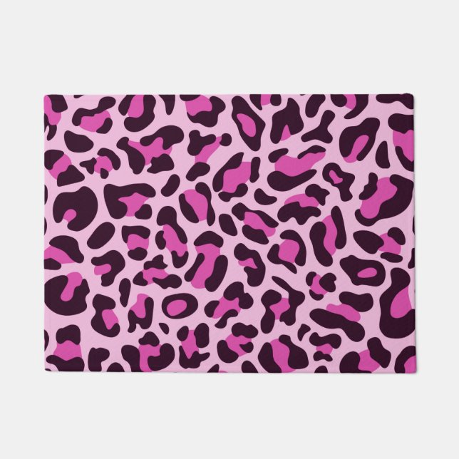 Kitchen Mat Kitchen Floor Mat Pink Leopard Print (Front)