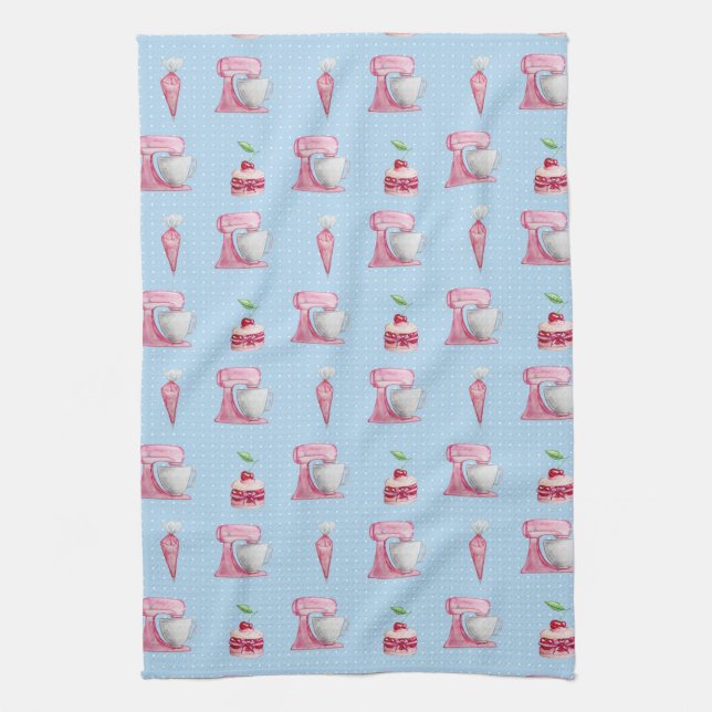 Kitchen Mixer Cake Tea Towel (Vertical)