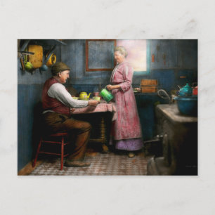 Kitchen - Morning Coffee 1915 Postcard