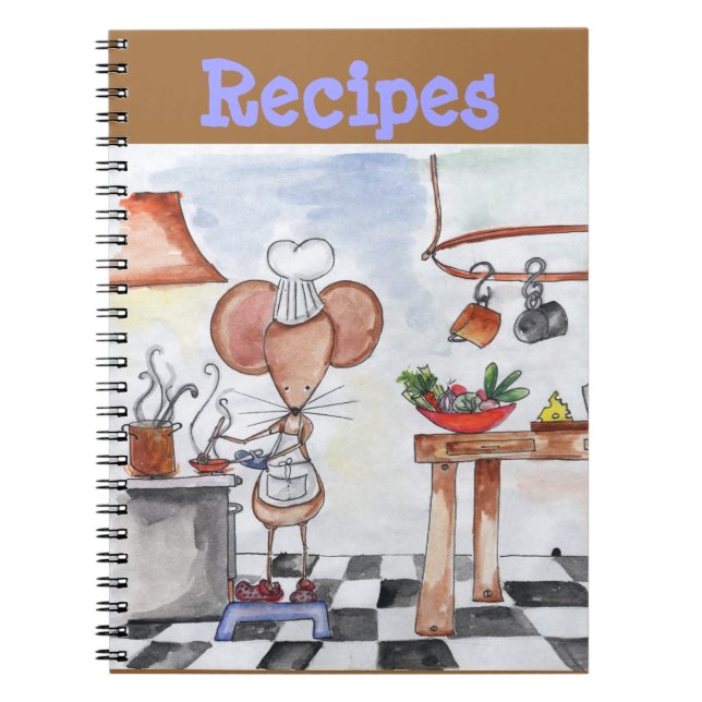 Kitchen Mouse Recipe Notebook (Front)
