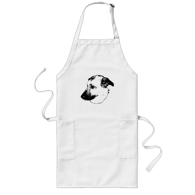 Kitchen Muse, Vector Paws Long Apron (Front)