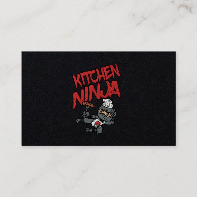 Kitchen Ninja Cooking BBQ Business Card (Front)