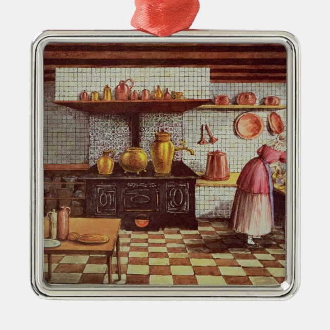 Kitchen of the Hotel St.Lucas Metal Ornament (Front)