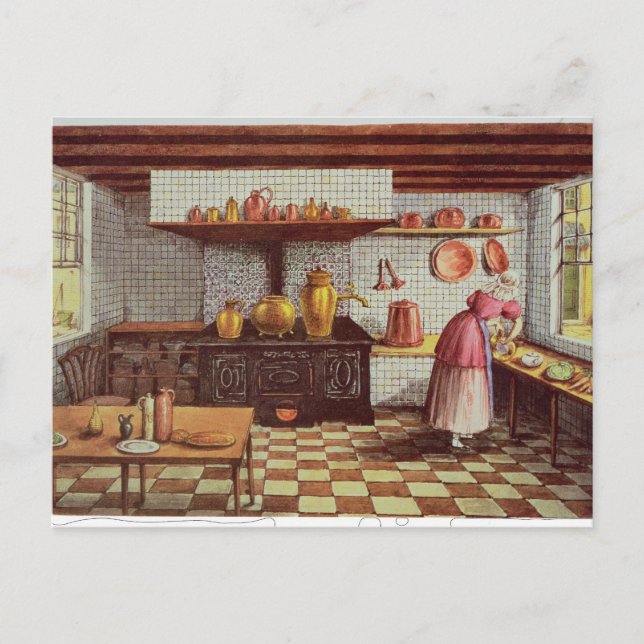 Kitchen of the Hotel St.Lucas Postcard (Front)