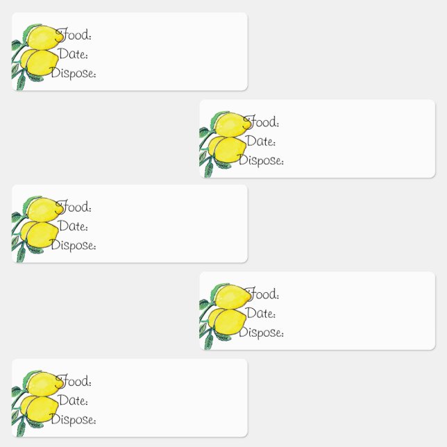 Kitchen Organisation Lemon Food Labels  (Group)