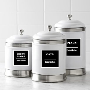 Kitchen Organisation Sticker   Glass Storage label