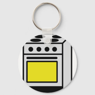 kitchen oven stove icon key ring