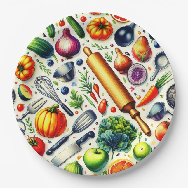 Kitchen. Paper Plate (Front)