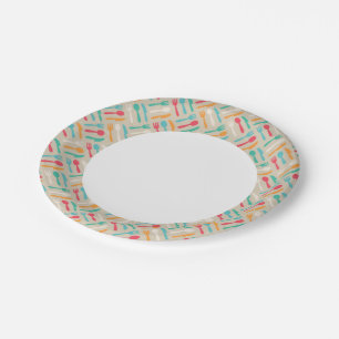 Kitchen pattern 3 paper plate