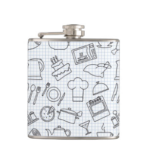 Kitchen Pattern 4 Hip Flask